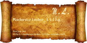 Madenszieder Lilla névjegykártya